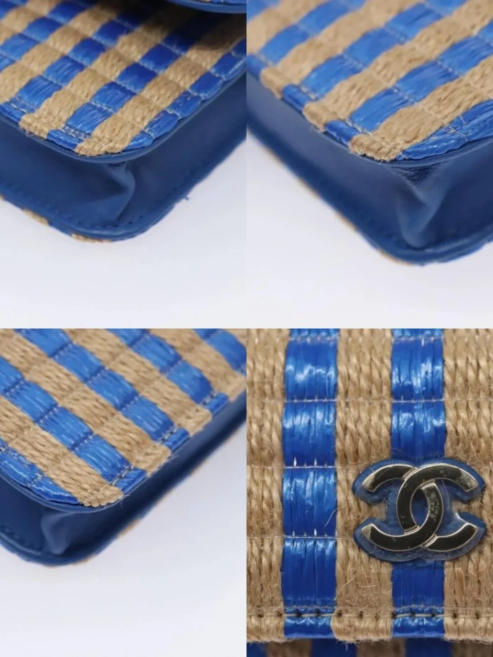 CHANEL fittings：slight color	blue